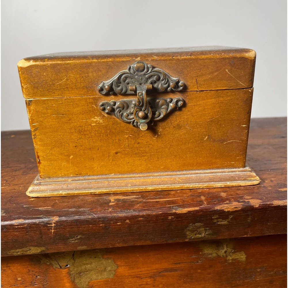 Vintage Clarks Small Wood Box